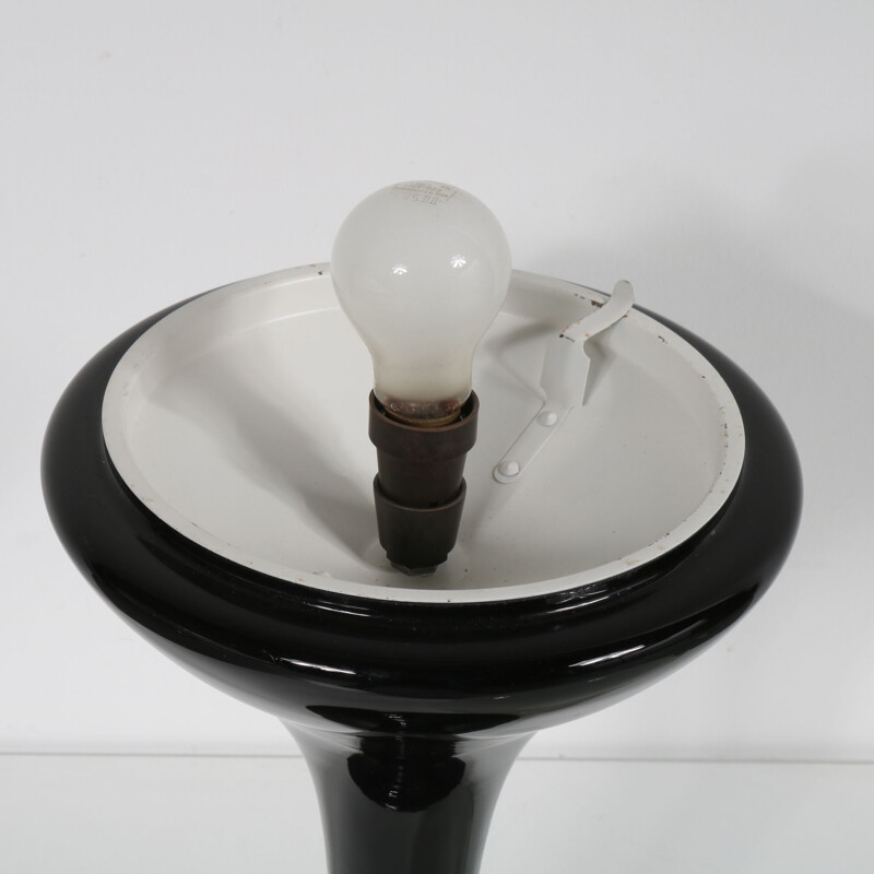 Vintage italian black lamp in glass for Mazzega 1970
