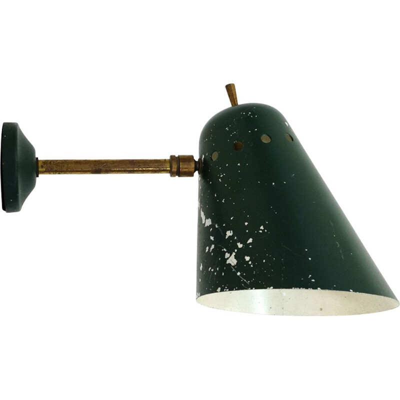 Green wall lamp in metal