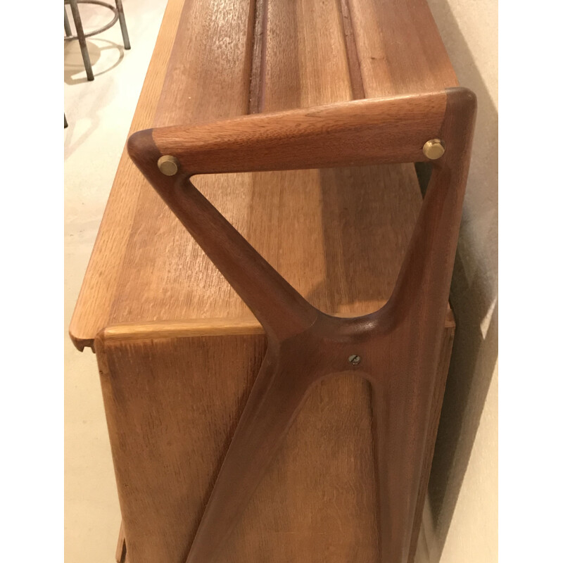 Vintage wooden sideboard by Louis Paolozzi