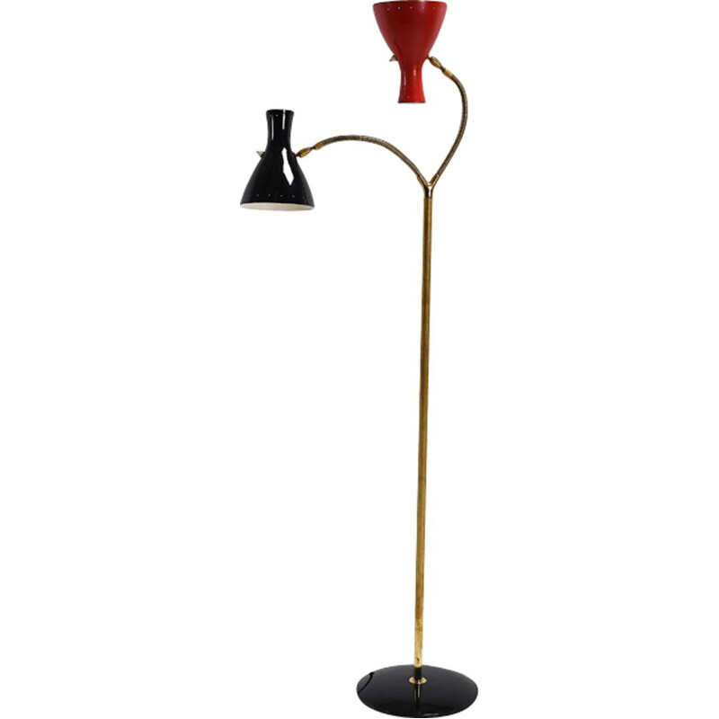 Vintage Italian floor lamp in brass