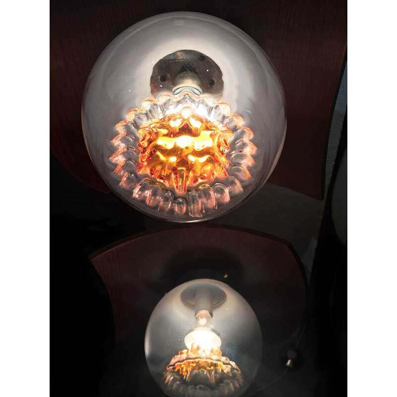 Lampe vintage en verre de Murano par Toni Zuccheri