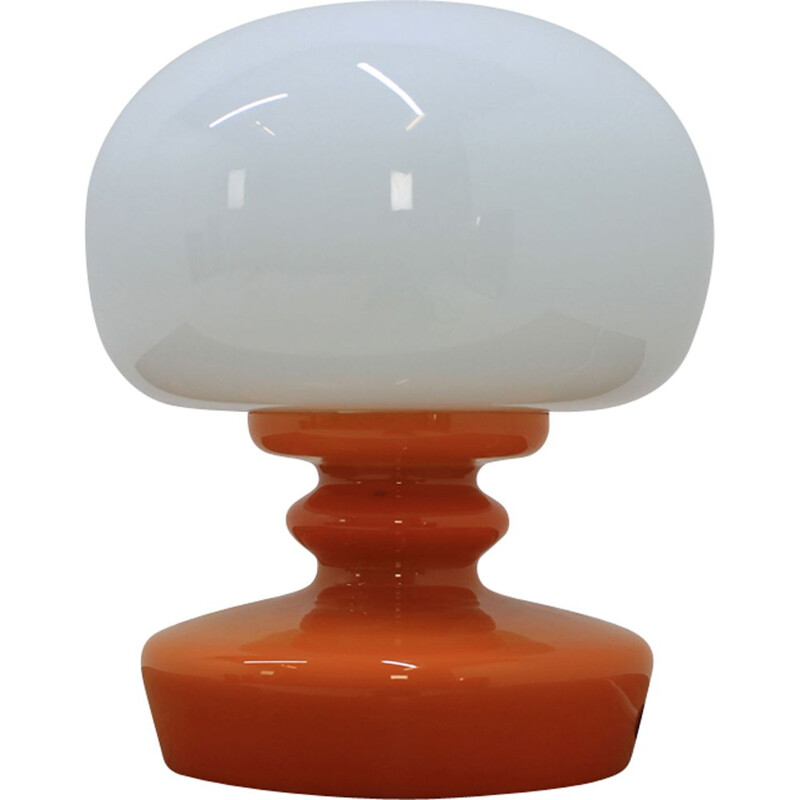 Lampada vintage in vetro arancione 1970