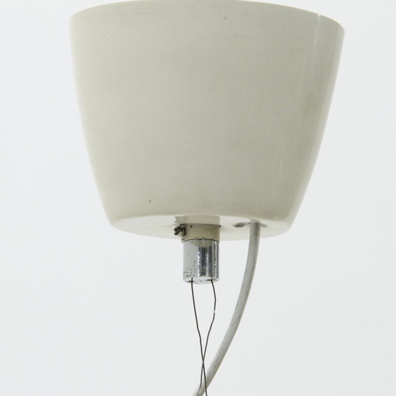 Vintage chromed metal pendant lamp