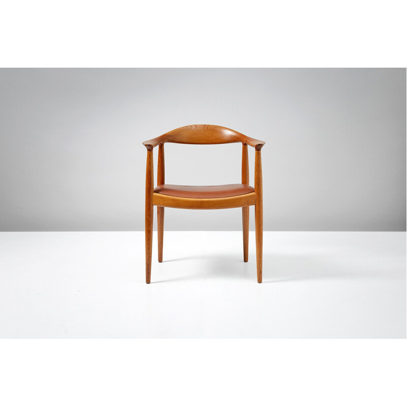 Sedia vintage in rovere Jh-503 di Hans J. Wegner per Johannes Hansen, Danimarca