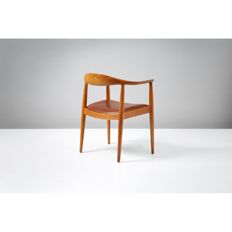 Vintage Jh-503 eikenhouten stoel van Hans J. Wegner voor Johannes Hansen, Denemarken