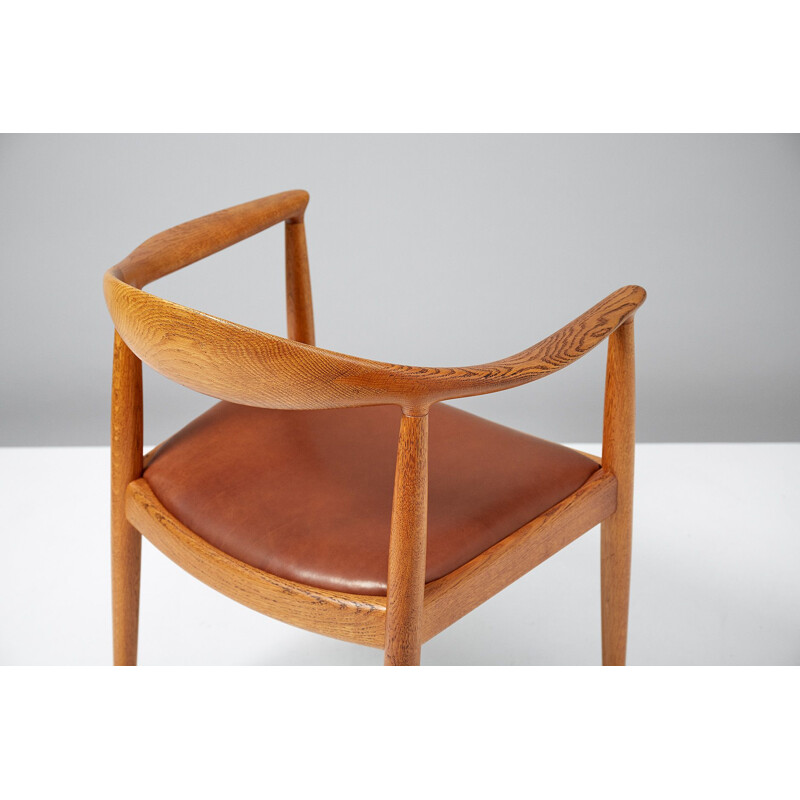 Sedia vintage in rovere Jh-503 di Hans J. Wegner per Johannes Hansen, Danimarca