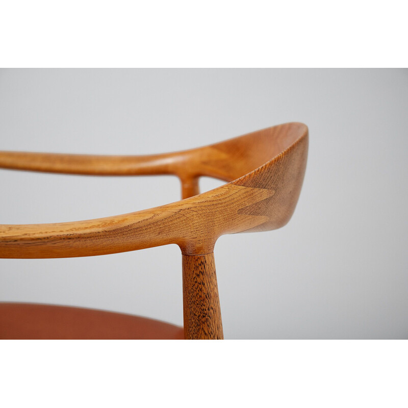 Cadeira de carvalho Vintage Jh-503 de Hans J. Wegner para Johannes Hansen, Dinamarca