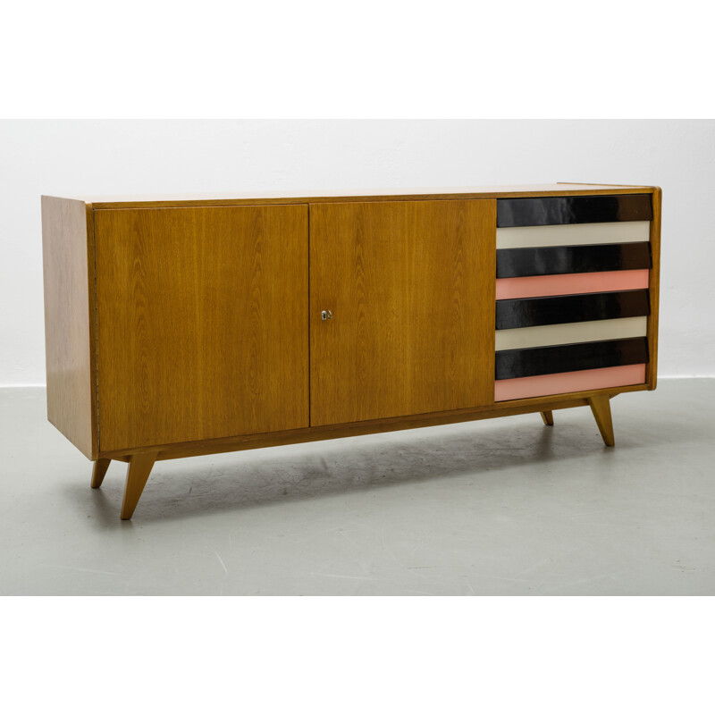 Wooden vintage sideboard, Jiri JIROUTEK - 1960s