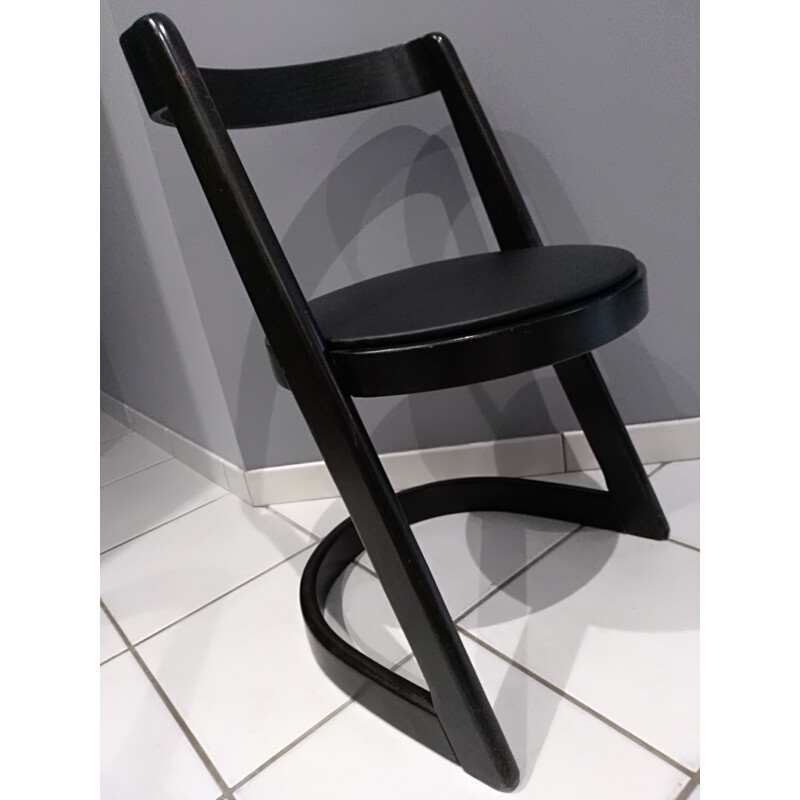 Set of 6 Halfa chairs in black beechwood