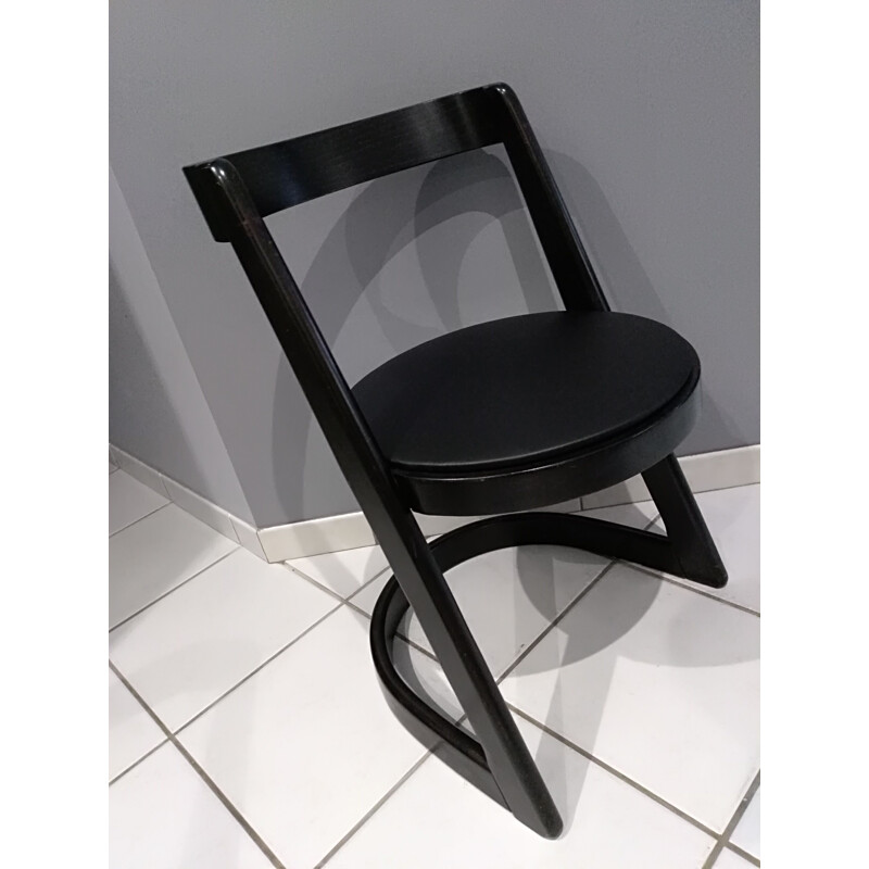 Set of 6 Halfa chairs in black beechwood