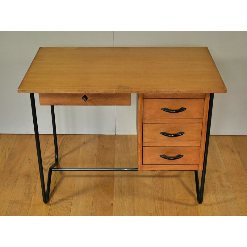 Vintage French desk in oak