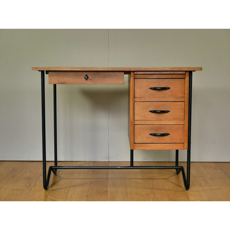 Vintage French desk in oak