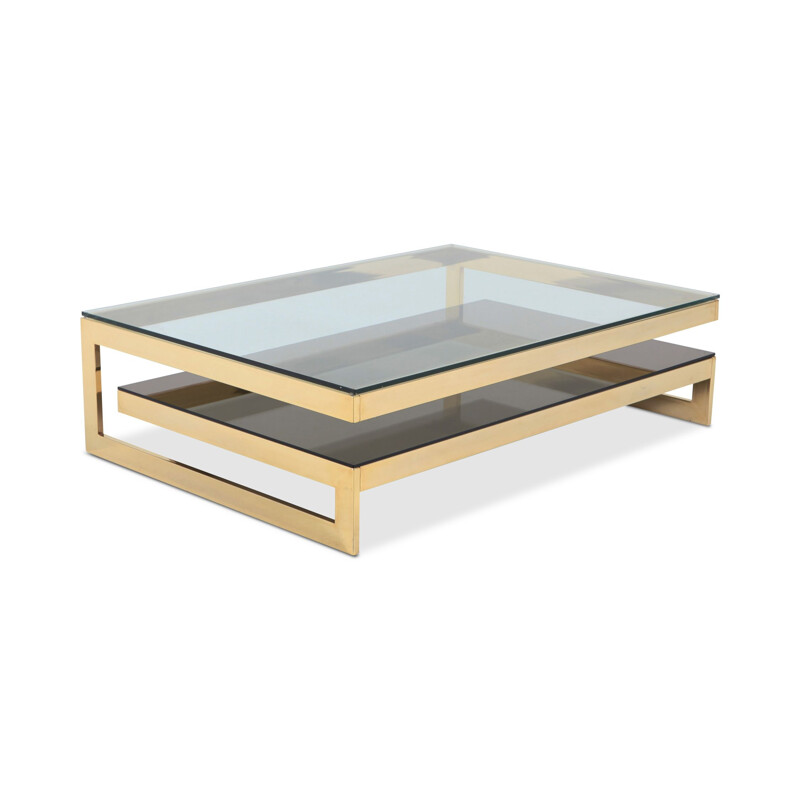 Vintage coffee table "Golden G" by Belgo Chrome