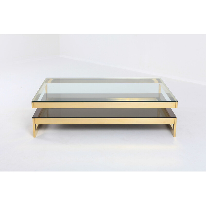 Table basse vintage "Golden G" par Belgo Chrome