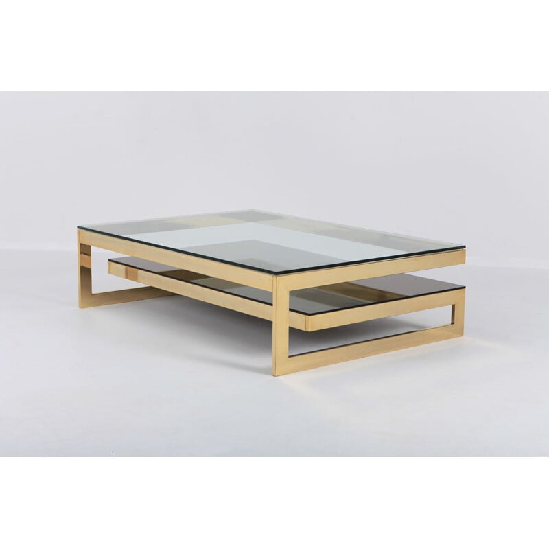 Vintage coffee table "Golden G" by Belgo Chrome