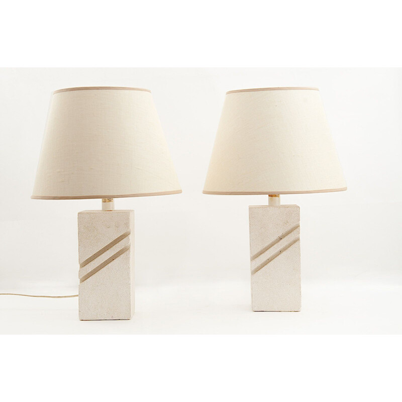 Set of 2 vintage French lamps by Albert Tormos