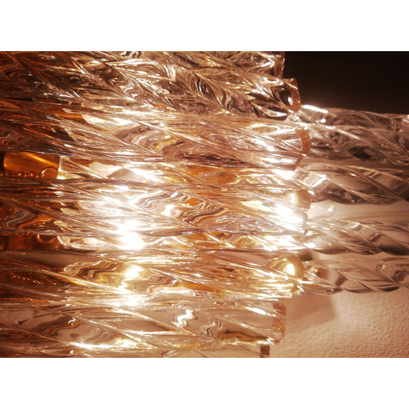 Set of 2 vintage crystal wall lamps