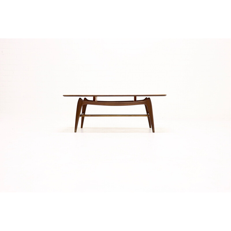 Table vintage en teck par Louis van Teeffelen pour WeBe 1950