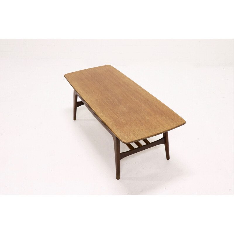 Vintage teak table by Louis van Teeffelen for WeBe 1950