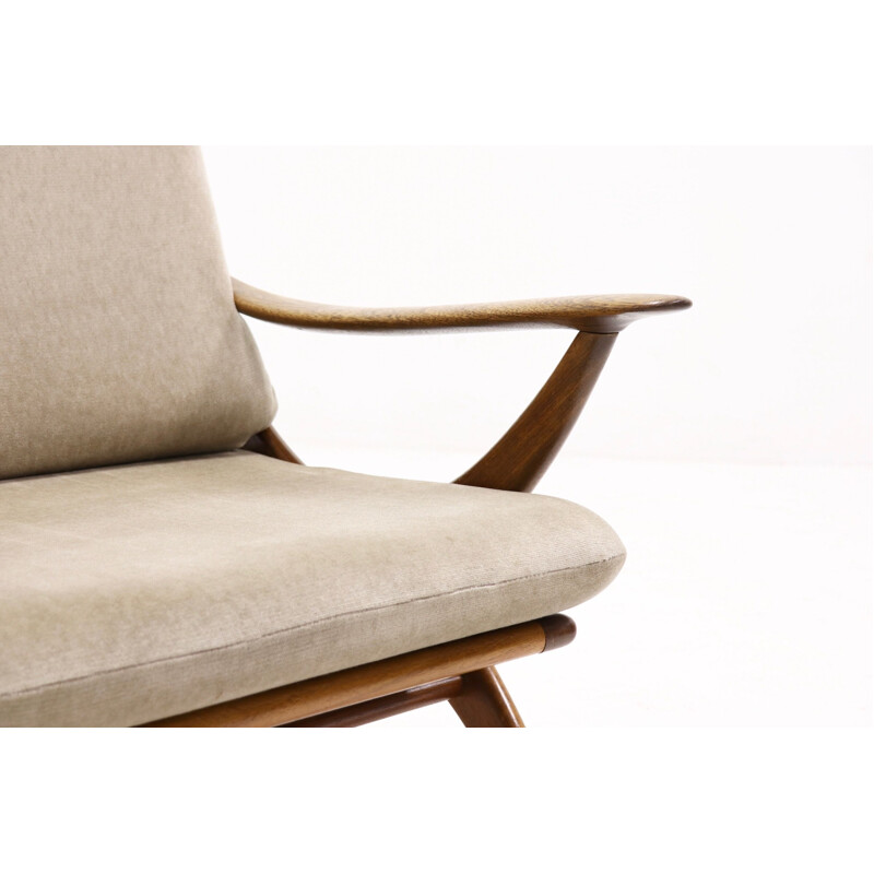 Vintage teak and fabric armchair by Ster Gelderland 1950s