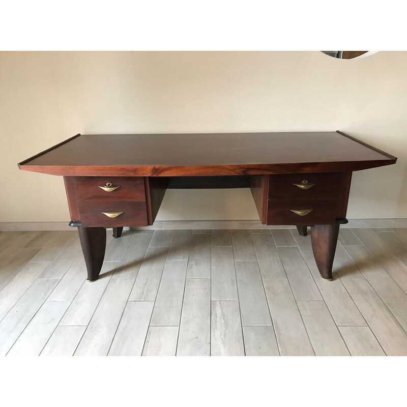 French vintage desk in rosewood 1940