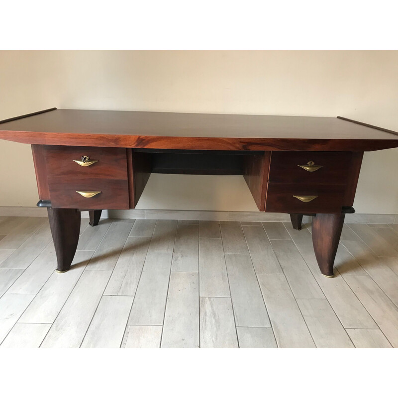 French vintage desk in rosewood 1940