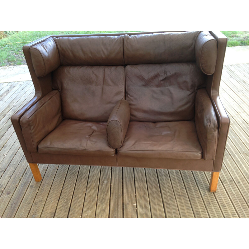 Vintage 2192 sofa for Stalo in brown leather