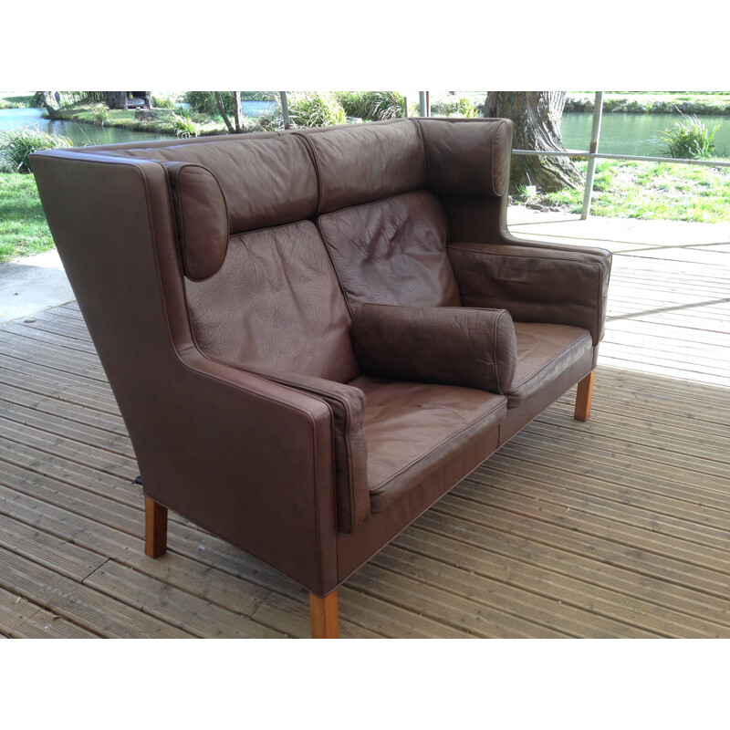 Vintage 2192 sofa for Stalo in brown leather