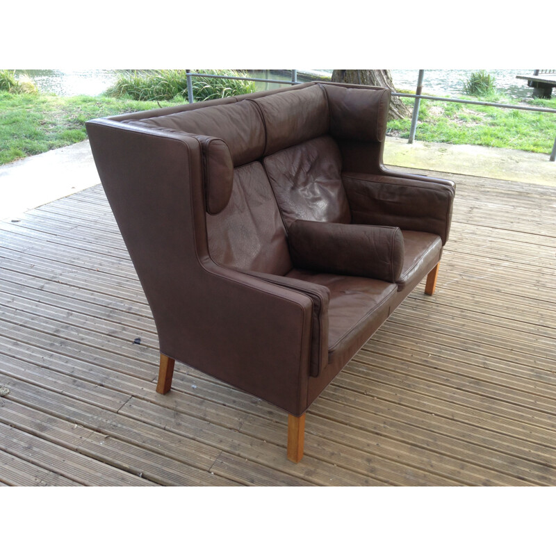 Vintage 2192 sofa for Stalo in brown leather