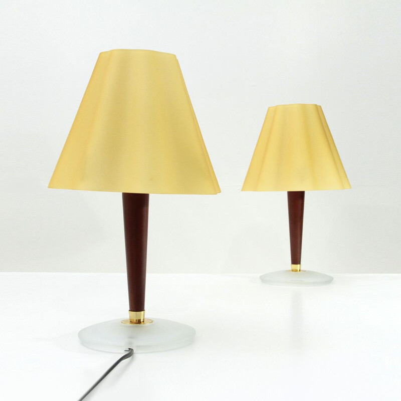 Paar vintage glazen lampen van Fabbian, 1990
