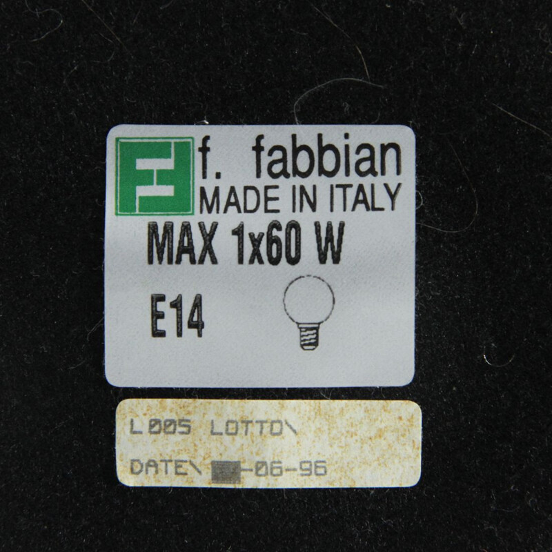 Coppia di lampade vintage in vetro di Fabbian, 1990