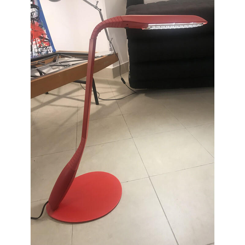 Red Cobra lamp by Philippe Michel