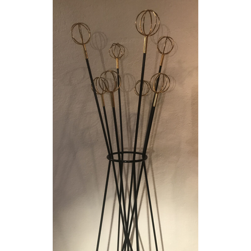 Vintage metal coat rack by Roger Feraud