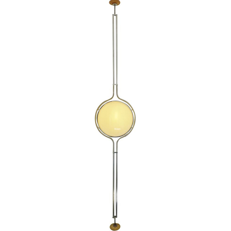 Vintage floor lamp for Chabrières in steel and plexiglas 1970