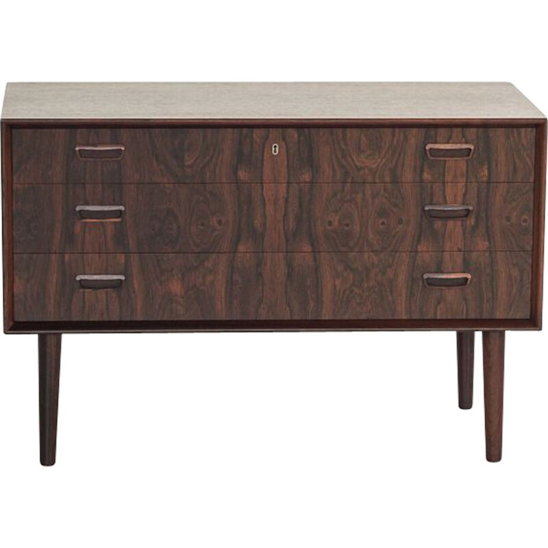 Vintage rosewood chest of 3 drawers by Kai Kristiansen for FM