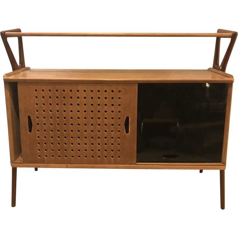 Vintage wooden sideboard by Louis Paolozzi