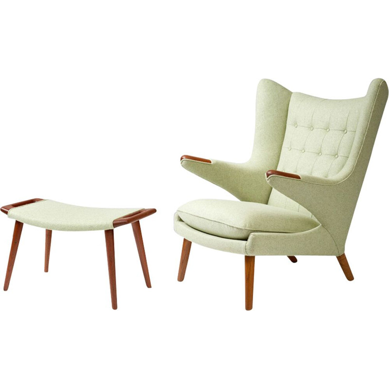 AP-19 armchair and ottoman by Hans J. Wegner