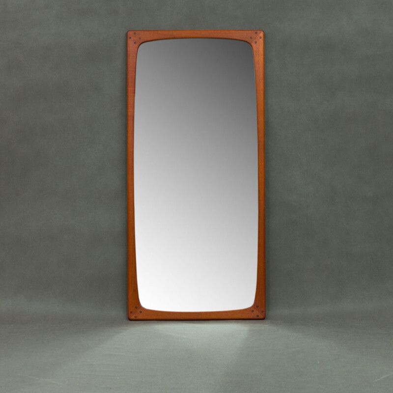 Vintage teak mirror by Aksel Kjersgaard