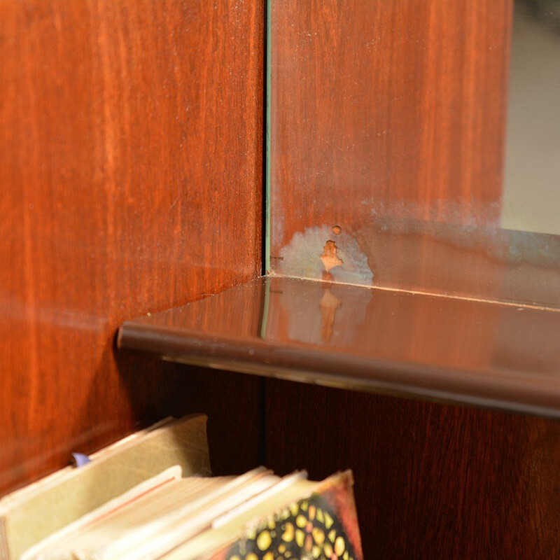 Mesa de toucador vintage com espelho de mogno