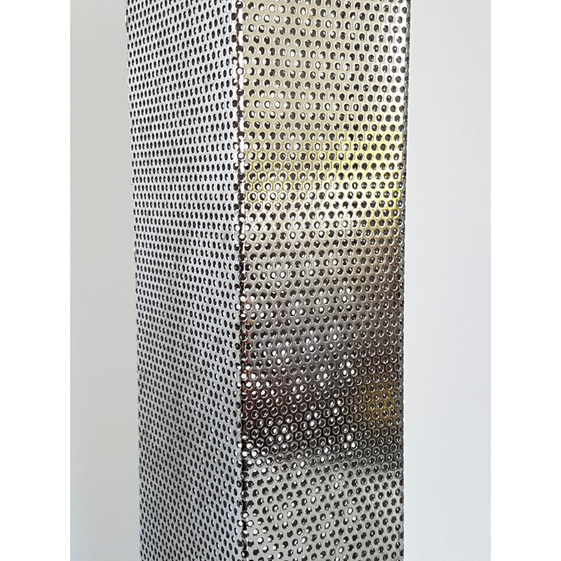 Vintage perforated steel table lamp