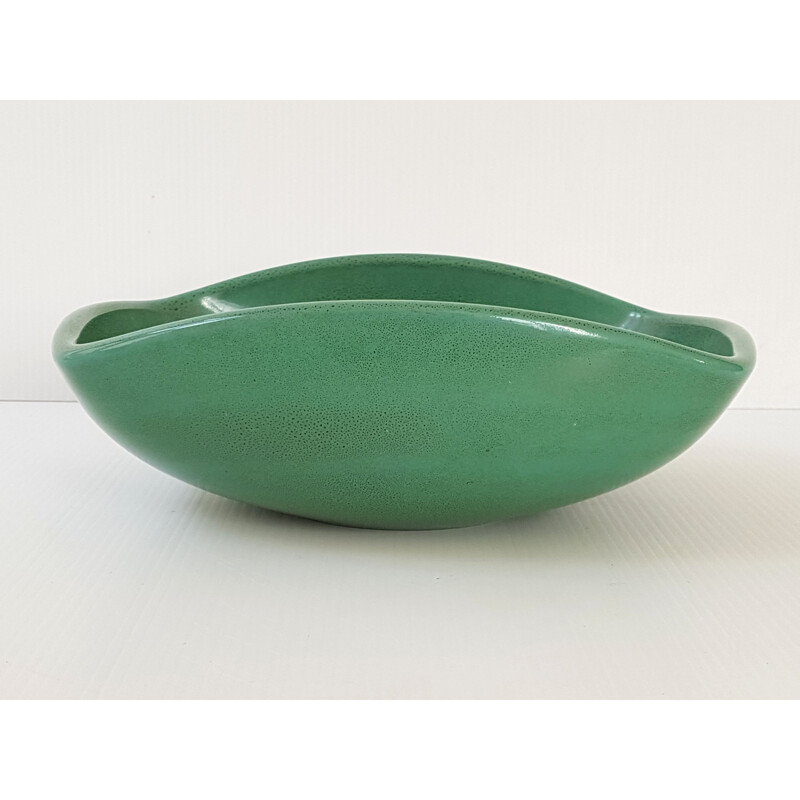 Vintage green ceramic cup by Elchinger