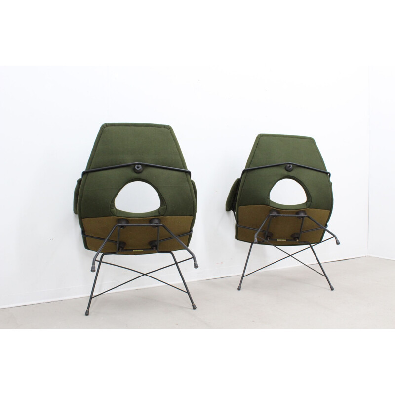 Set of 2 vintage Italian armchairs by Tecnisalotto