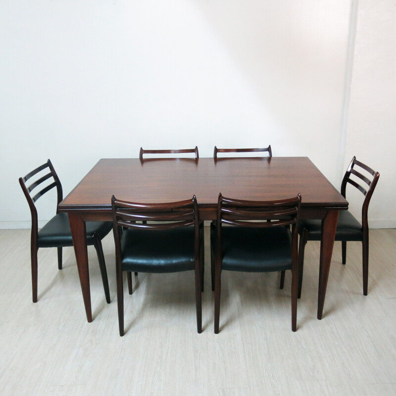 Dining set in rosewood, Niels Otto MOLLER - 1960s