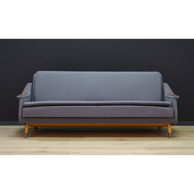 Vintage Scandinavian 3-seater sofa in teak