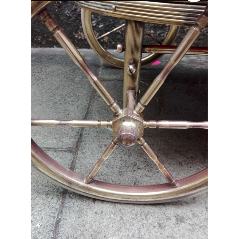 Vintage red serving cart