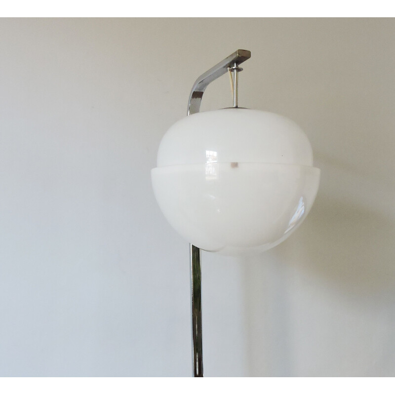 Lampadaire vintage  globe en chrome