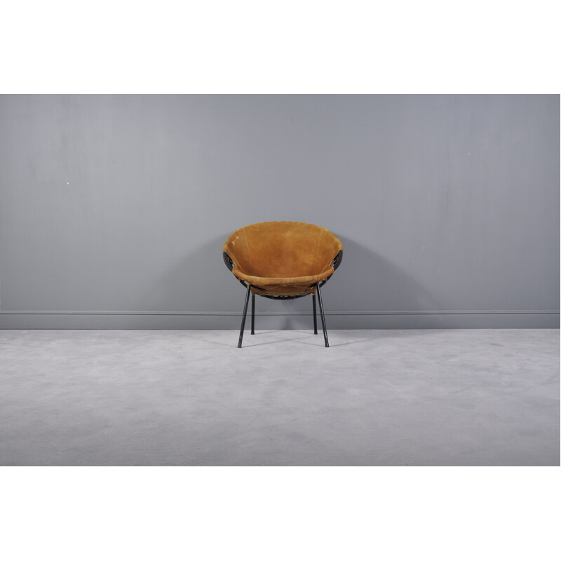 Vintage circle chair by Lusch Erzeugnis for Lusch & Co