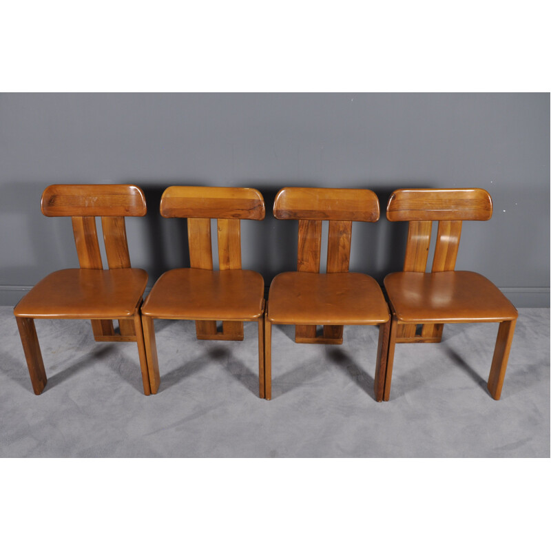 Suite de 4 chaises vintage italienne par Girgi Mobil