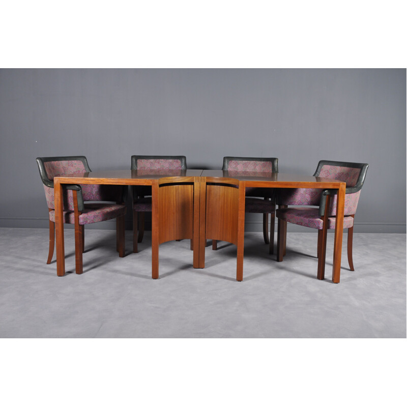 Vintage conference table and 8 Riksdagen chairs by Åke Axelsson