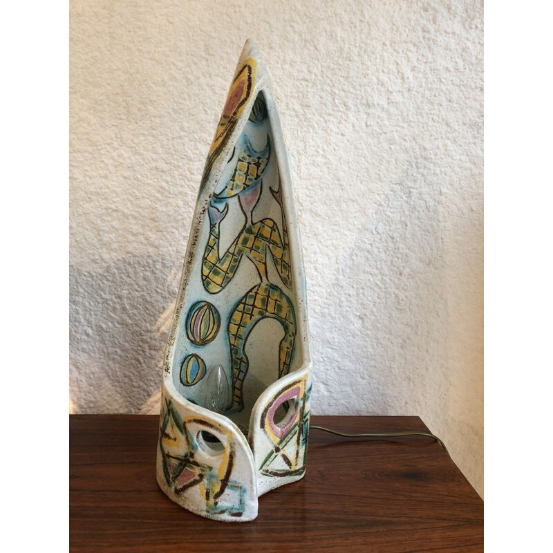 Vintage ceramic lamp Accolay